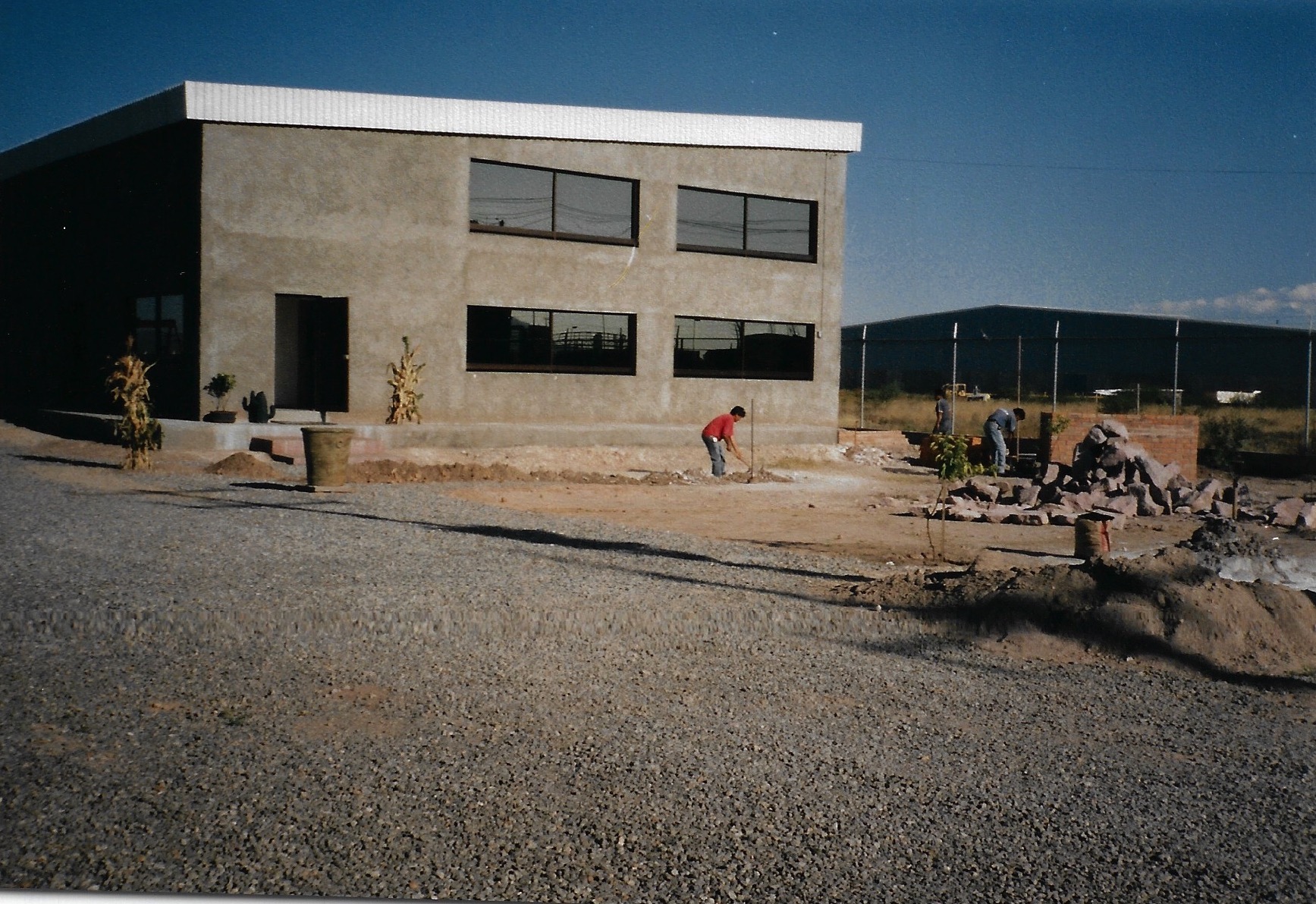 Plant exterior, bare concrete shell, 2012